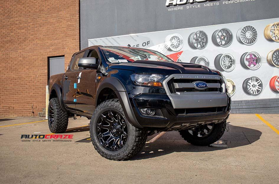 FORD RANGER BATTLE AXE GLOSS BLACK MILLED ACCENTS